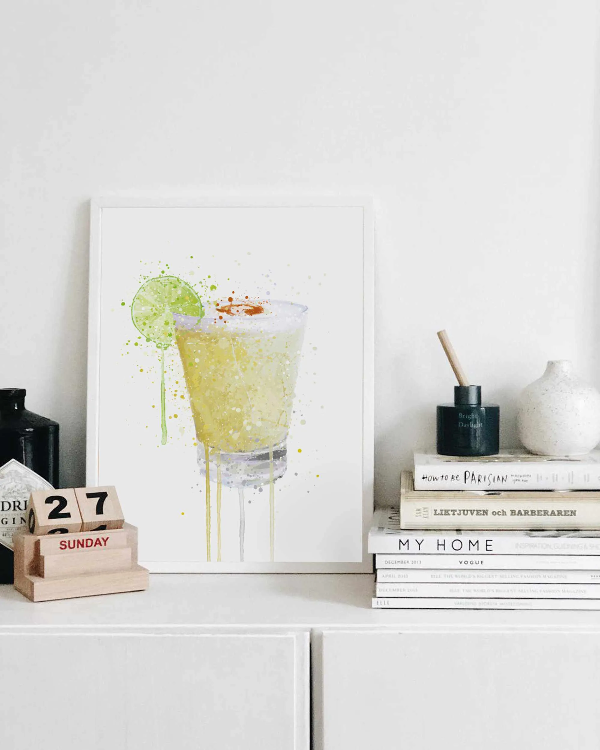 Pisco Sour Cocktail Wall Art Print
