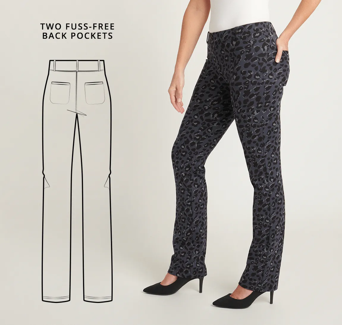Straight-Leg | Two-Pocket Dress Pant Yoga Pants (Jaguar)
