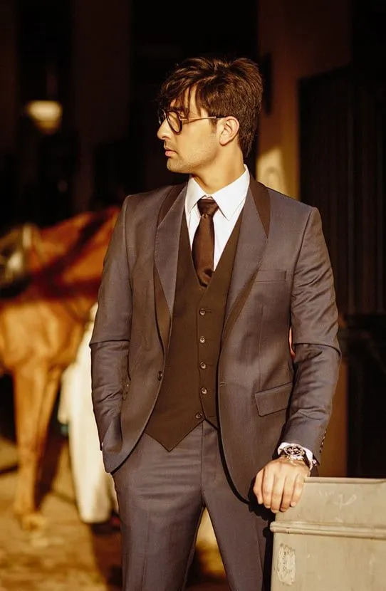 Tuxedo Jacket Paired with a Cotton Shirt