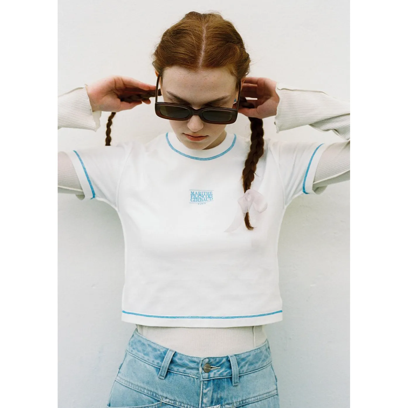 W CLASSIC LOGO BABY CROP TEE