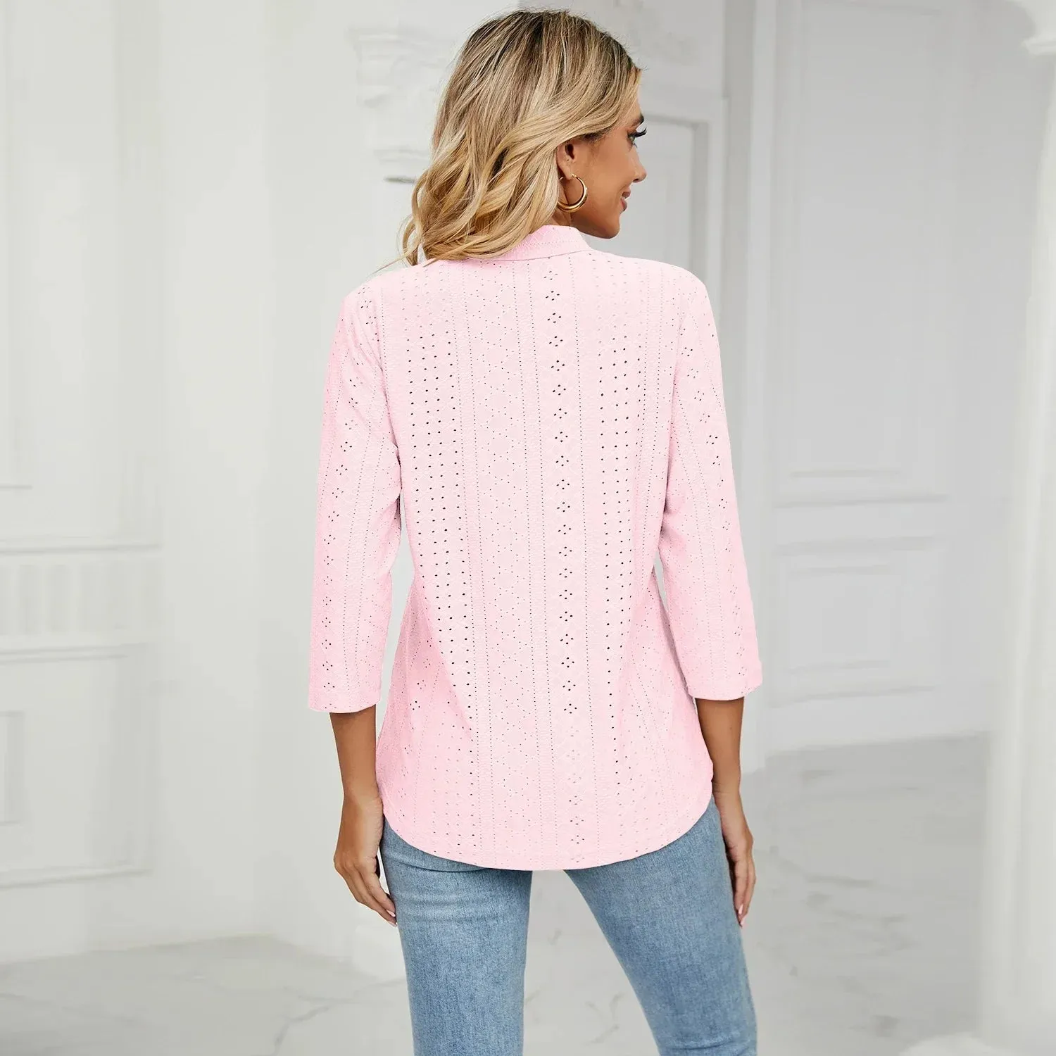 Women's Clothing Shirts & Blouses Korean Popular Clothes White Black Woman Trend 2024 Elegant Top for Women Ladies Blouse Shirt