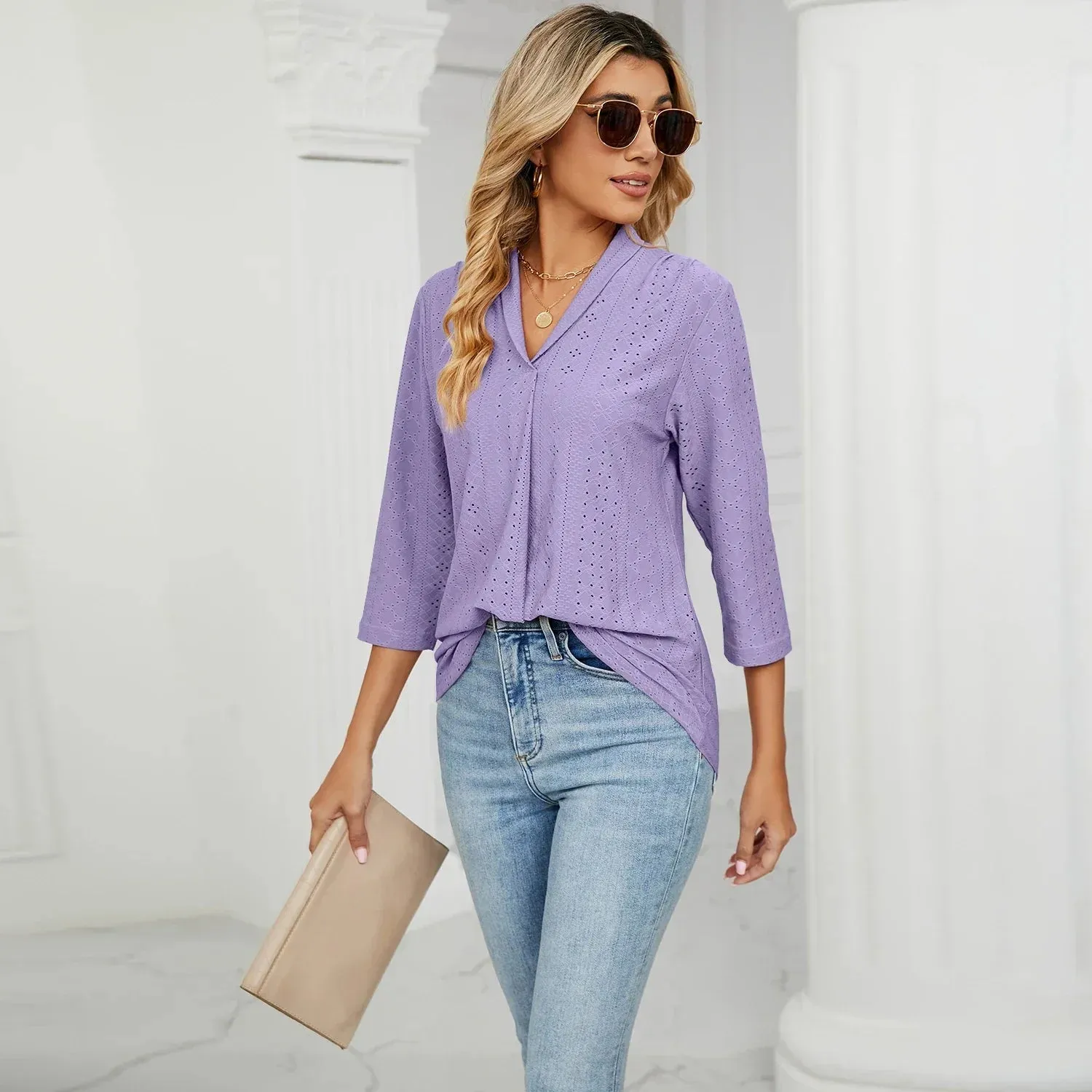 Women's Clothing Shirts & Blouses Korean Popular Clothes White Black Woman Trend 2024 Elegant Top for Women Ladies Blouse Shirt