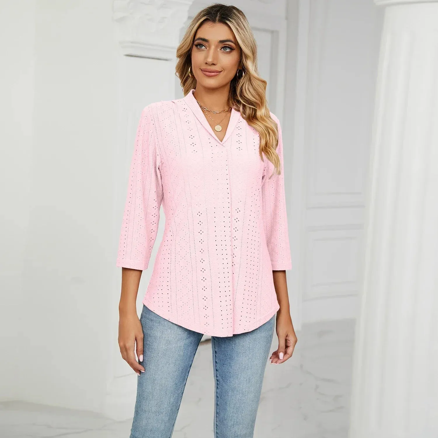 Women's Clothing Shirts & Blouses Korean Popular Clothes White Black Woman Trend 2024 Elegant Top for Women Ladies Blouse Shirt