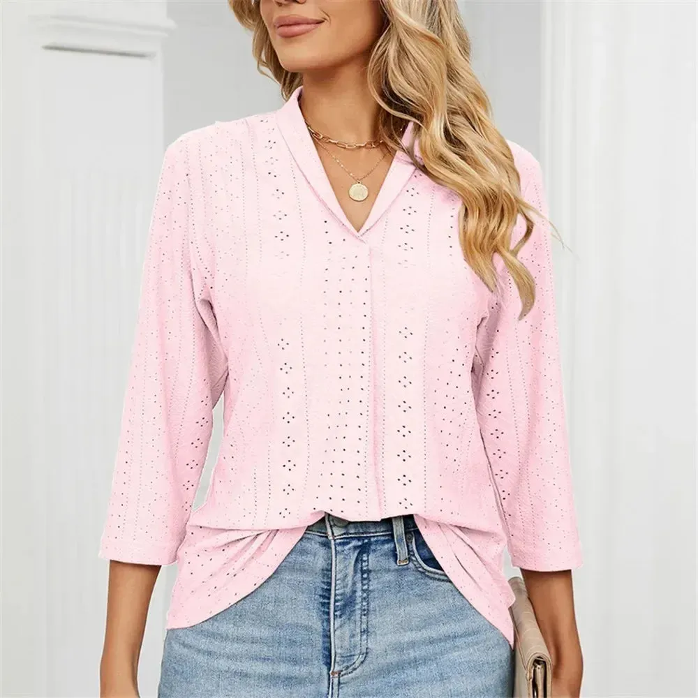 Women's Clothing Shirts & Blouses Korean Popular Clothes White Black Woman Trend 2024 Elegant Top for Women Ladies Blouse Shirt