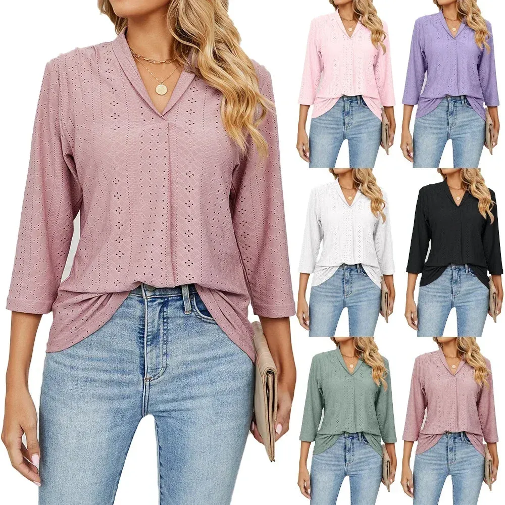Women's Clothing Shirts & Blouses Korean Popular Clothes White Black Woman Trend 2024 Elegant Top for Women Ladies Blouse Shirt