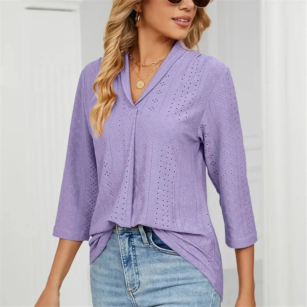Women's Clothing Shirts & Blouses Korean Popular Clothes White Black Woman Trend 2024 Elegant Top for Women Ladies Blouse Shirt