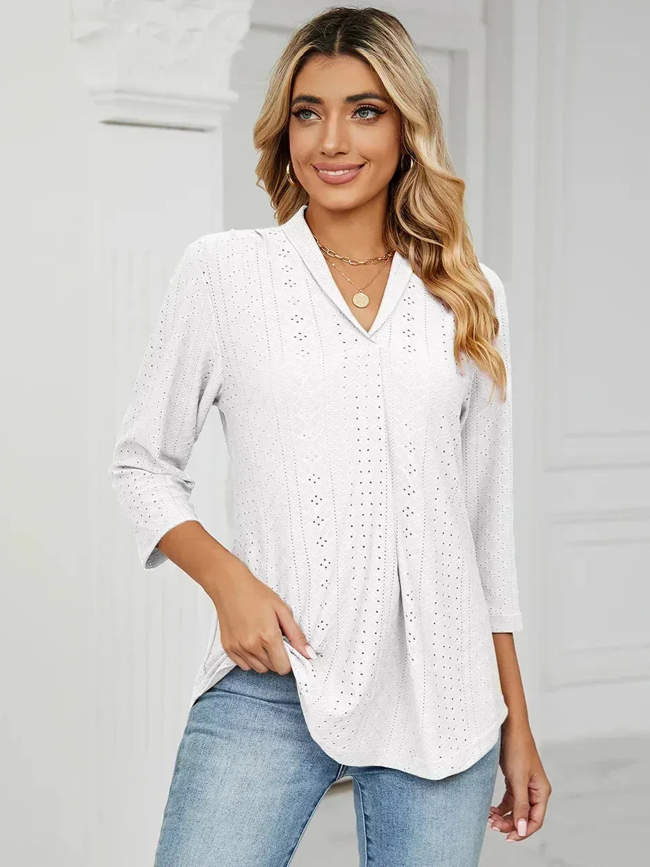 Women's Clothing Shirts & Blouses Korean Popular Clothes White Black Woman Trend 2024 Elegant Top for Women Ladies Blouse Shirt