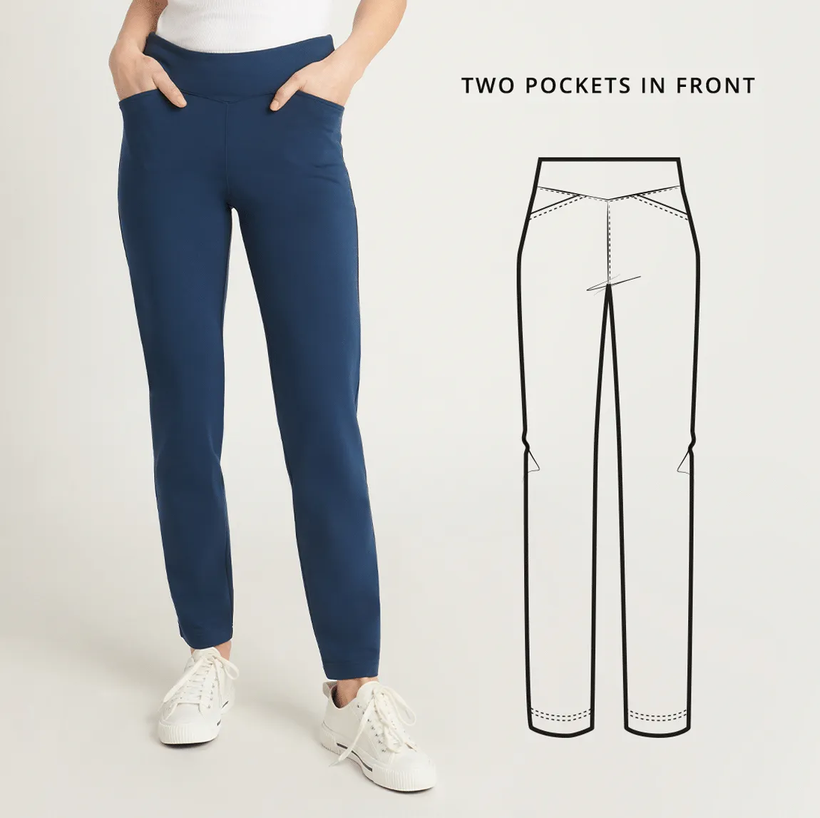 Yorke Chino Dress Pant Yoga Pants (Tidal)