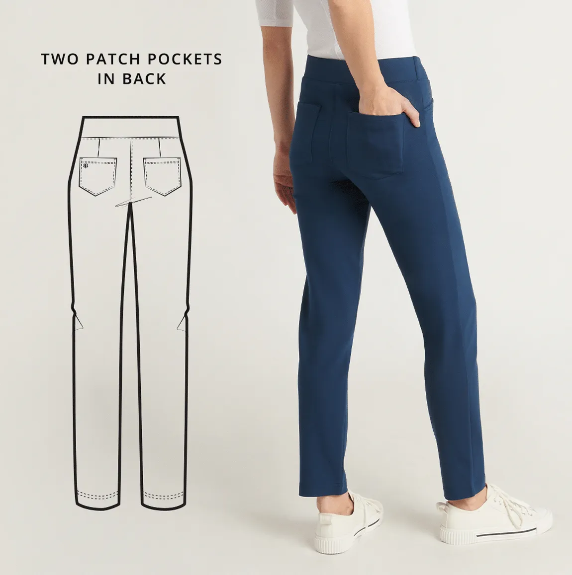Yorke Chino Dress Pant Yoga Pants (Tidal)